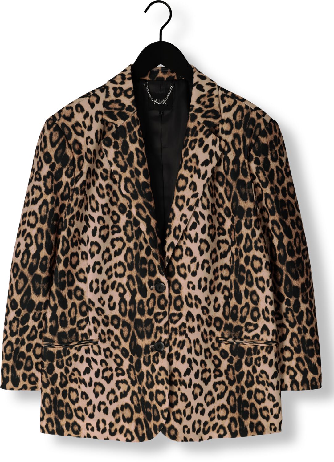ALIX THE LABEL Dames Blazers Ladies Woven Leopard Blazer Bruin