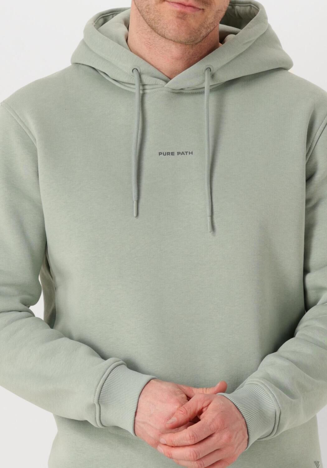 PURE PATH Heren Truien & Vesten Regular Fit Hoodie Ls Sweaters Groen