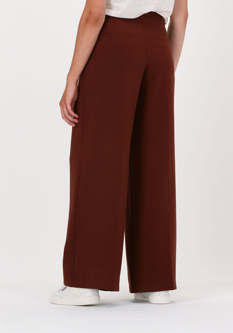 Bruine SUMMUM Wijde broek TROUSERS STRUCTURED STRETCH - large