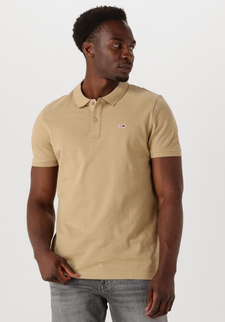 Beige TOMMY JEANS Polo TJM SLIM PLANCKET POLO EXT - large