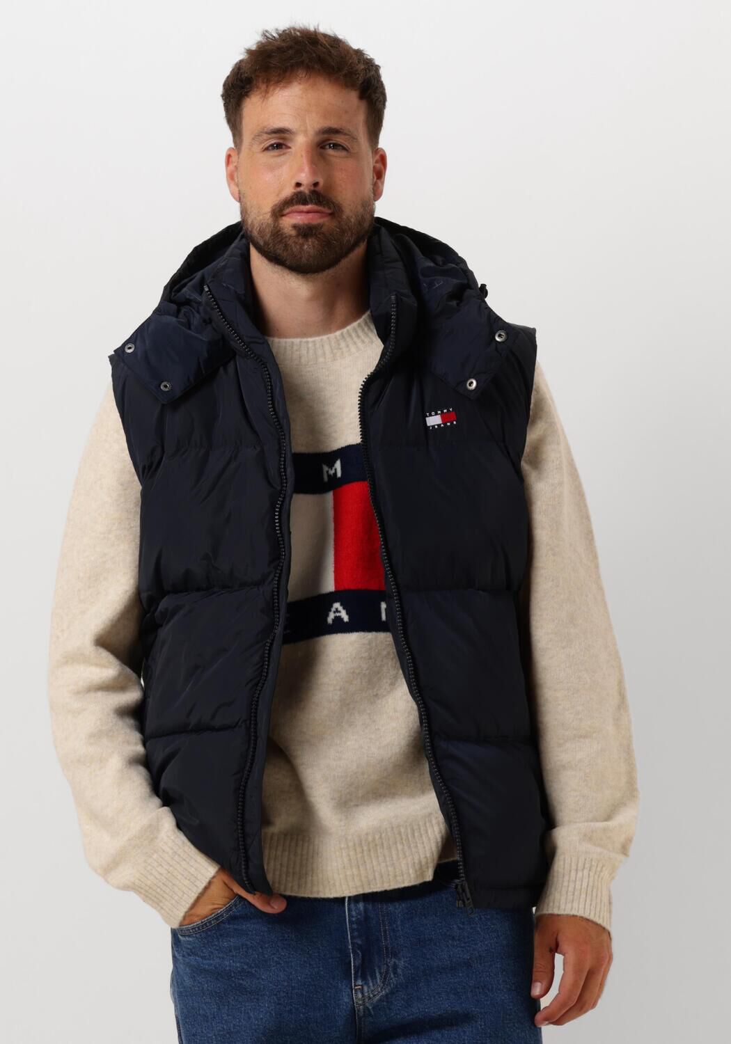 TOMMY JEANS Heren Jassen Tjm Alaska Vest Blauw