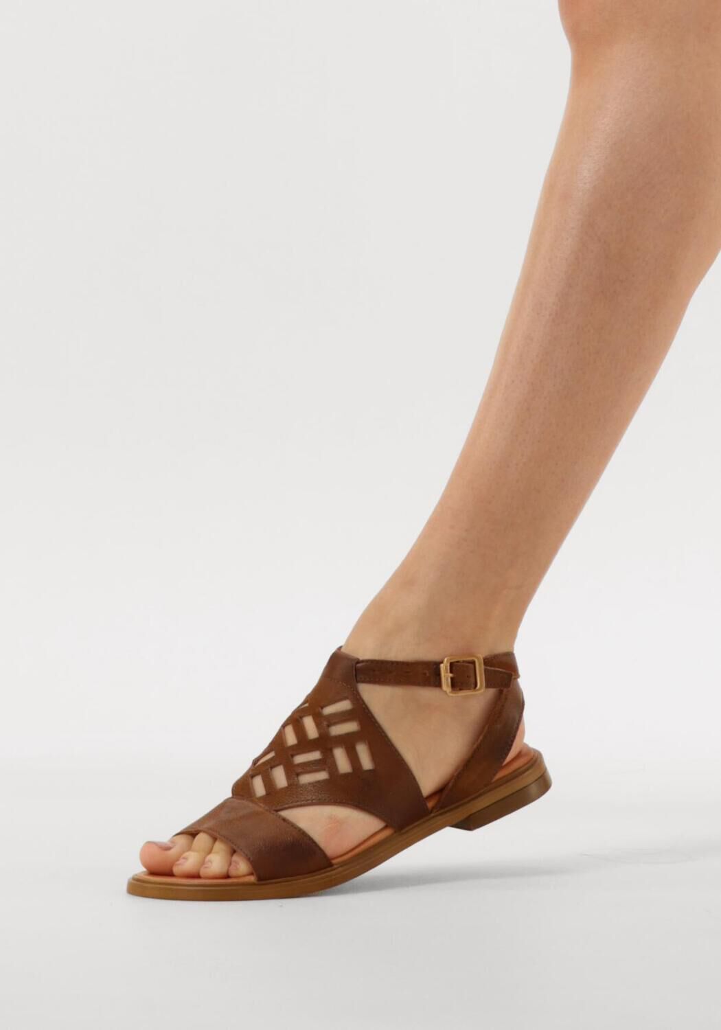 Cognac AYANA Platte sandalen M05088 - large