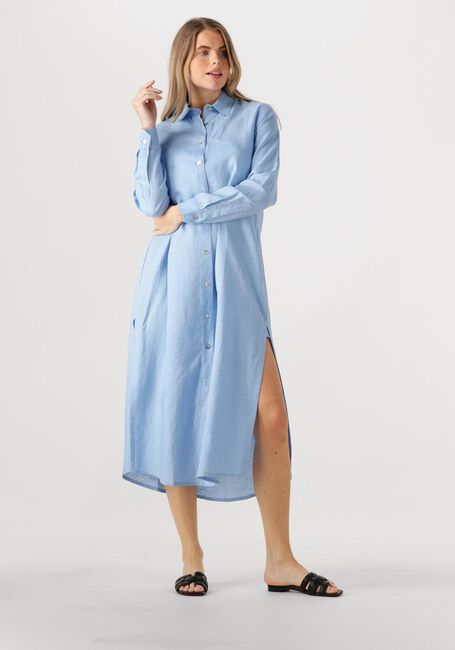 Lichtblauwe RESORT FINEST Maxi jurk SHIRT DRESS - large