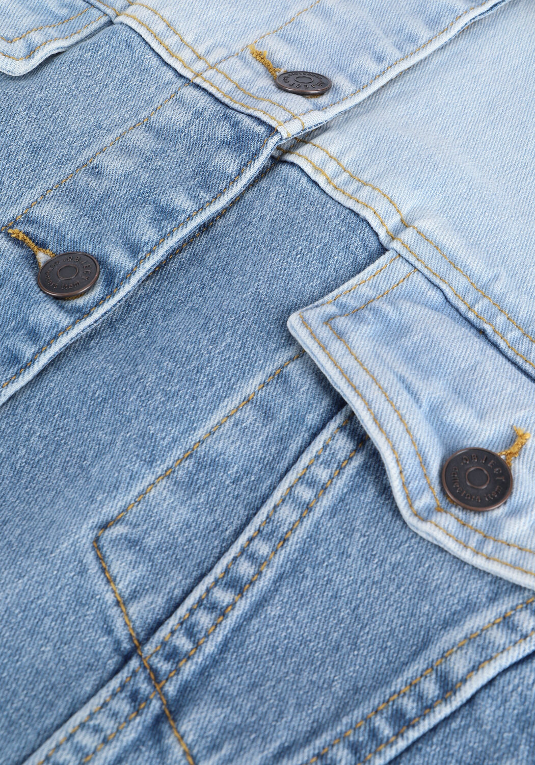 Lichtblauwe OBJECT Spijkerjas MARINA TREND DENIM JACKET - large