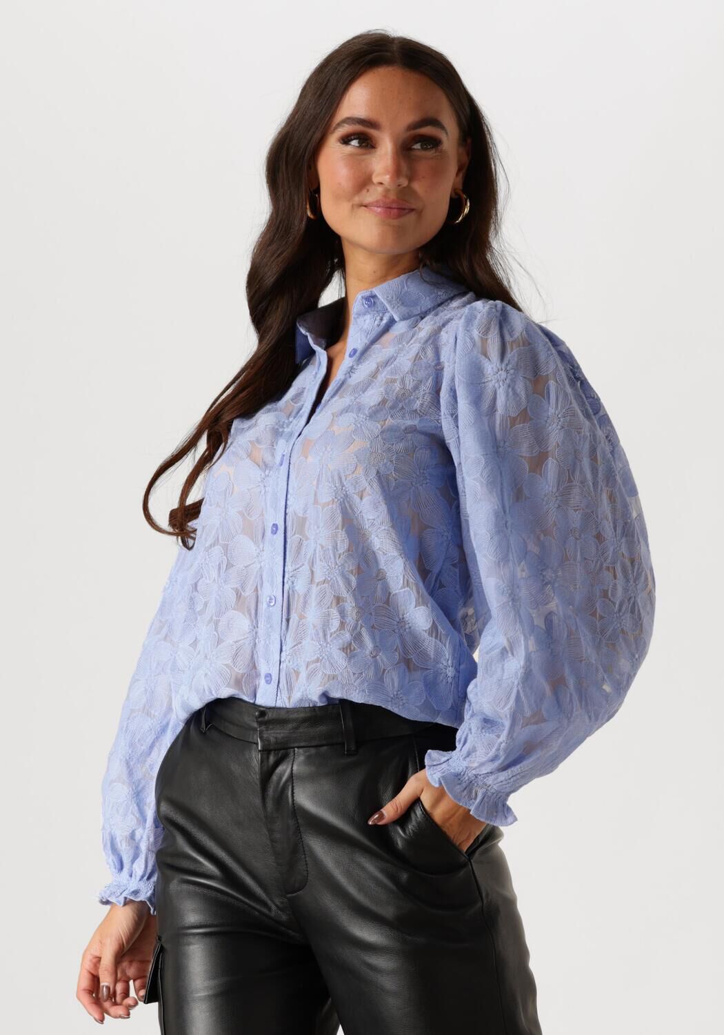 YDENCE Dames Blouses Blouse Birdie Lichtblauw