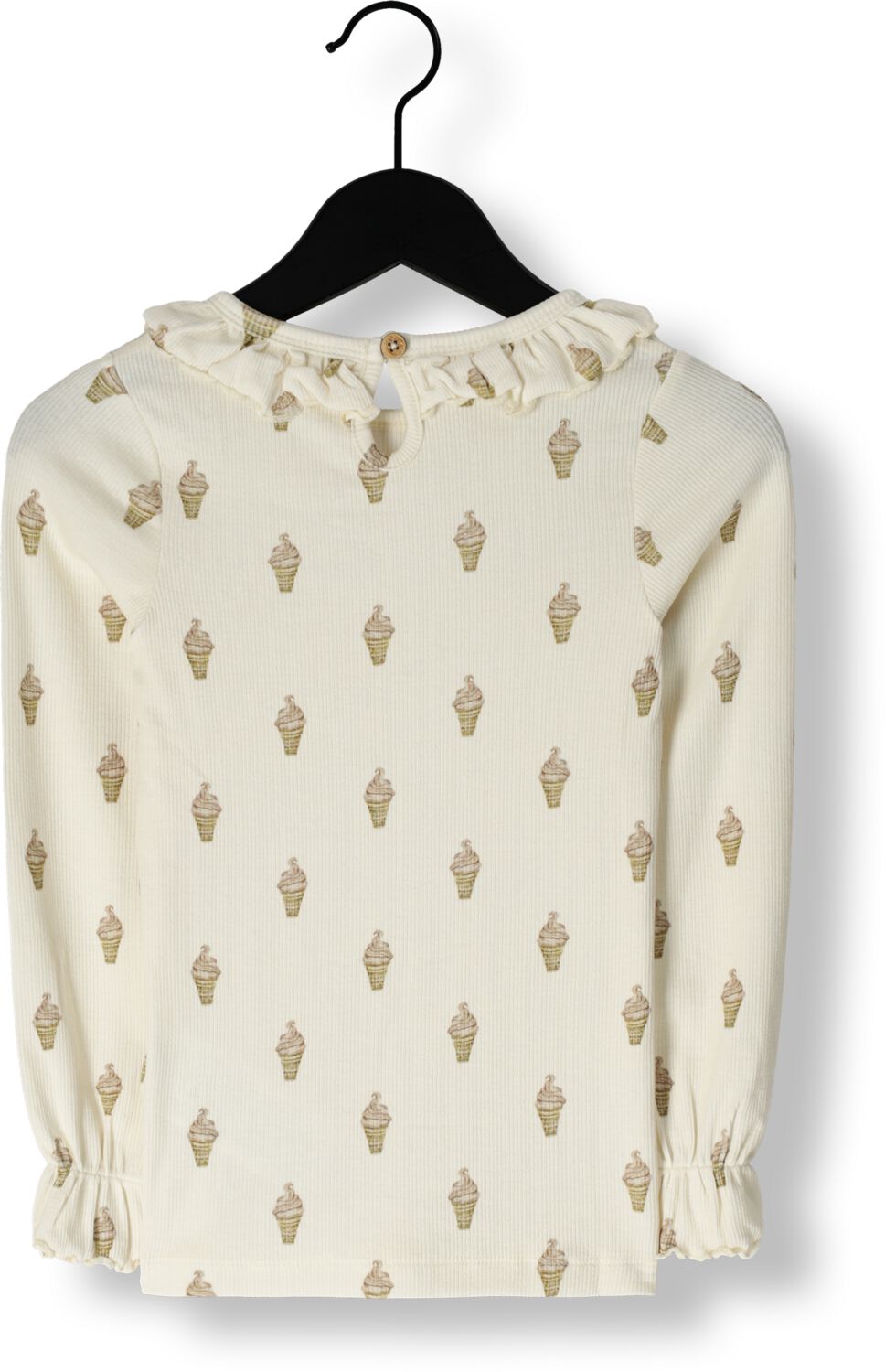 LIL' ATELIER Meisjes Tops & T-shirts Nmfgavo Eug Ls Slim Top Lil Ecru