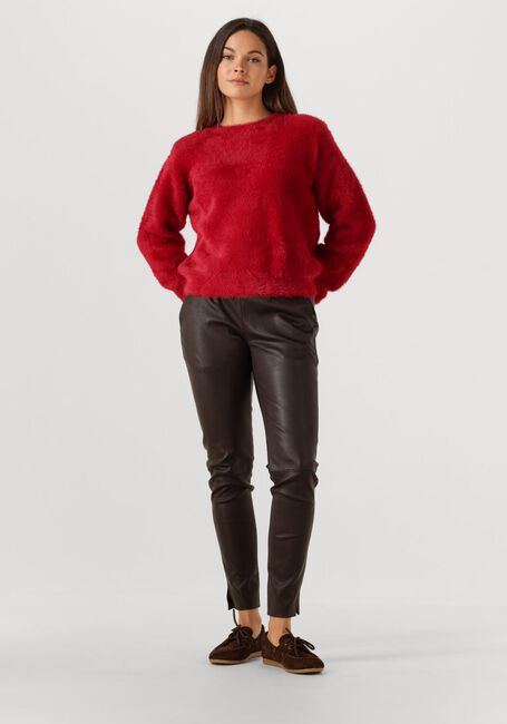 Rode ALIX THE LABEL Trui LADIES KNITTED MOHAIR PULLOVER - large