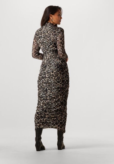 Bruine NOTRE-V Maxi jurk NV-GLENYS LEO MESH JURK - large