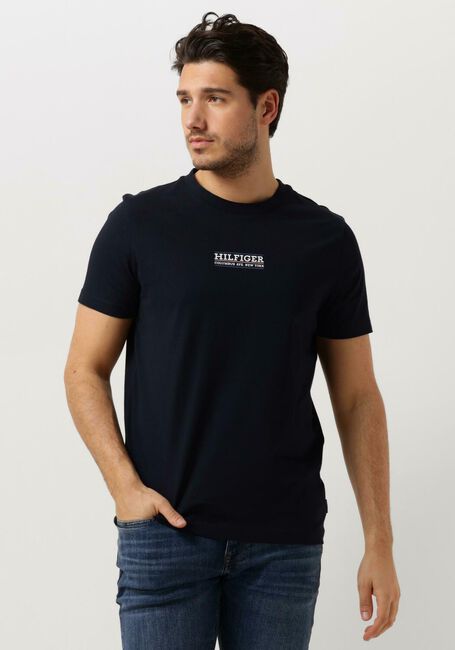 Donkerblauwe TOMMY HILFIGER T-shirt SMALL HILFIGER TEE - large