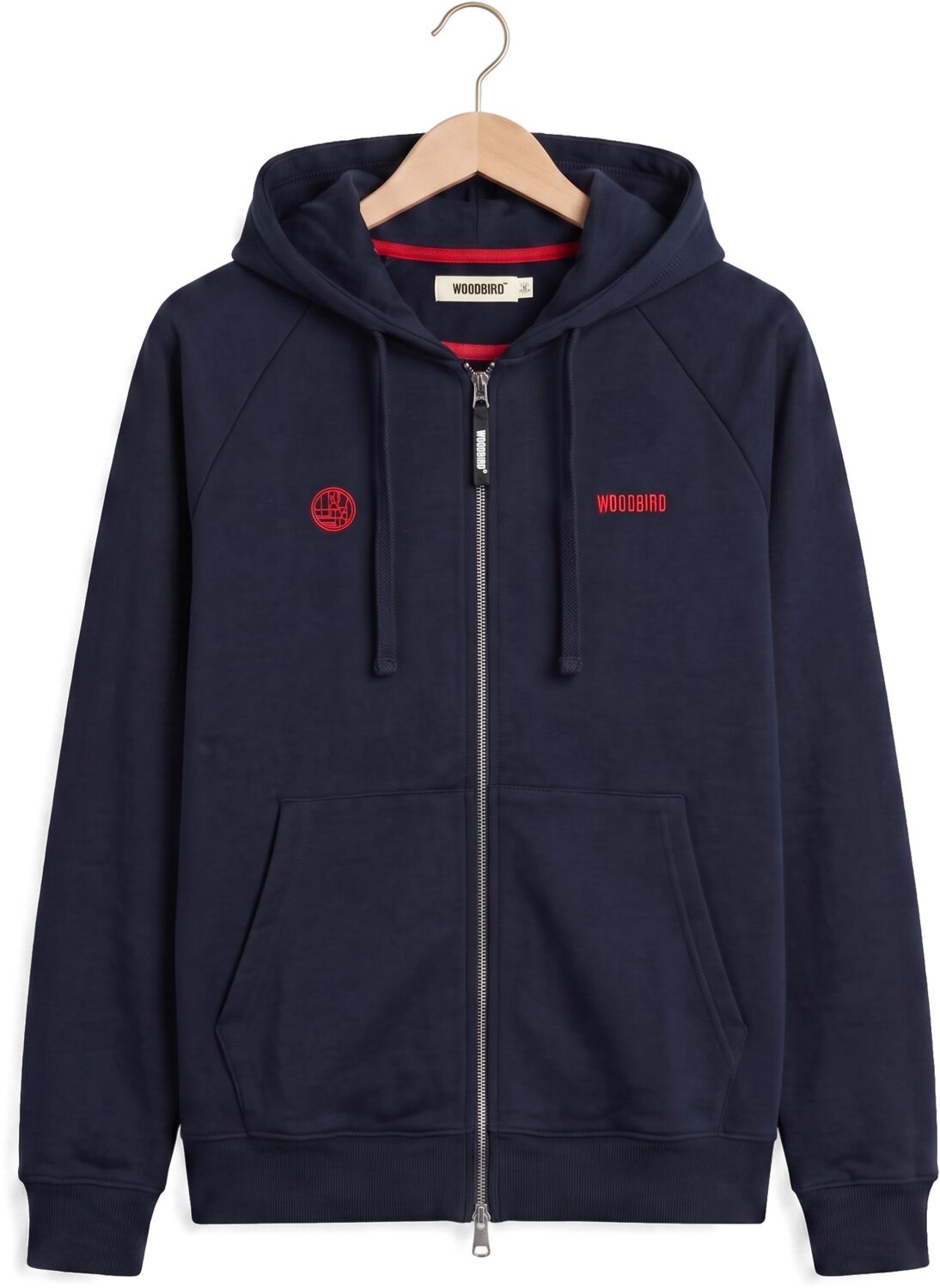 WOODBIRD Heren Truien & Vesten Wbpaw Emblem Zip Hoodie Donkerblauw