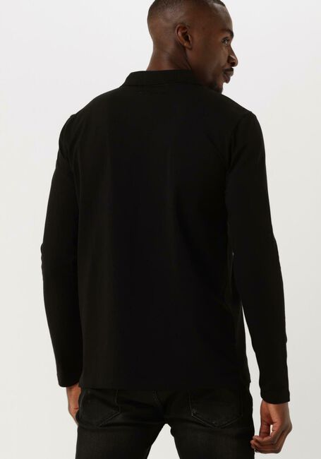 Zwarte PUREWHITE Polo POLO LONG SLEEVE WITH LOGO TAPE ON SLEEVE - large