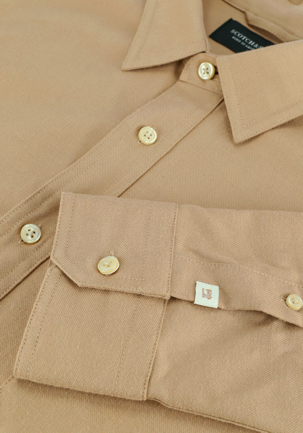 Beige SCOTCH & SODA Casual overhemd 163332 - SEASONAL RELAXED-FIT - large