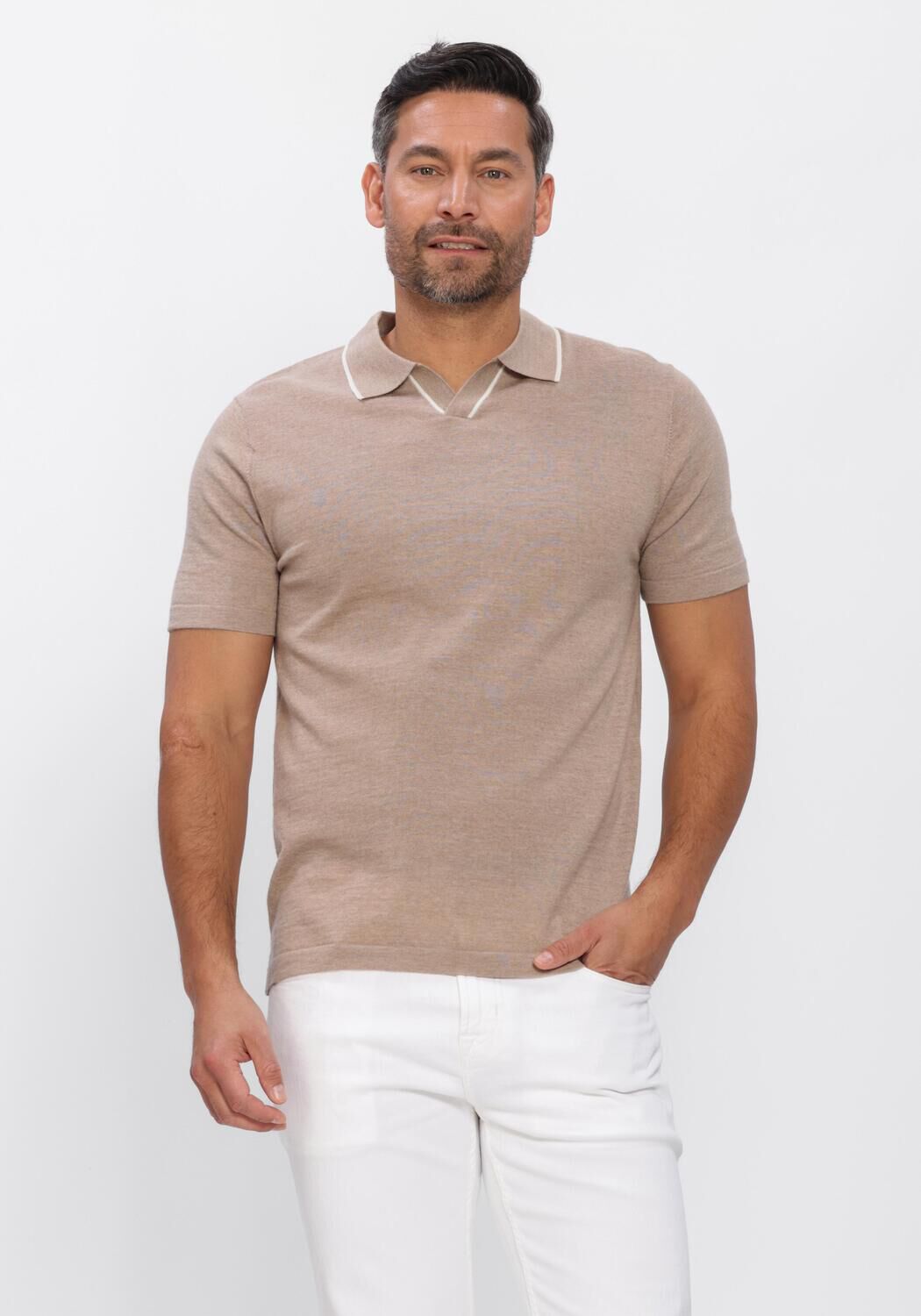 Beige STEFANO LAURAN Polo POLO BORRE - large