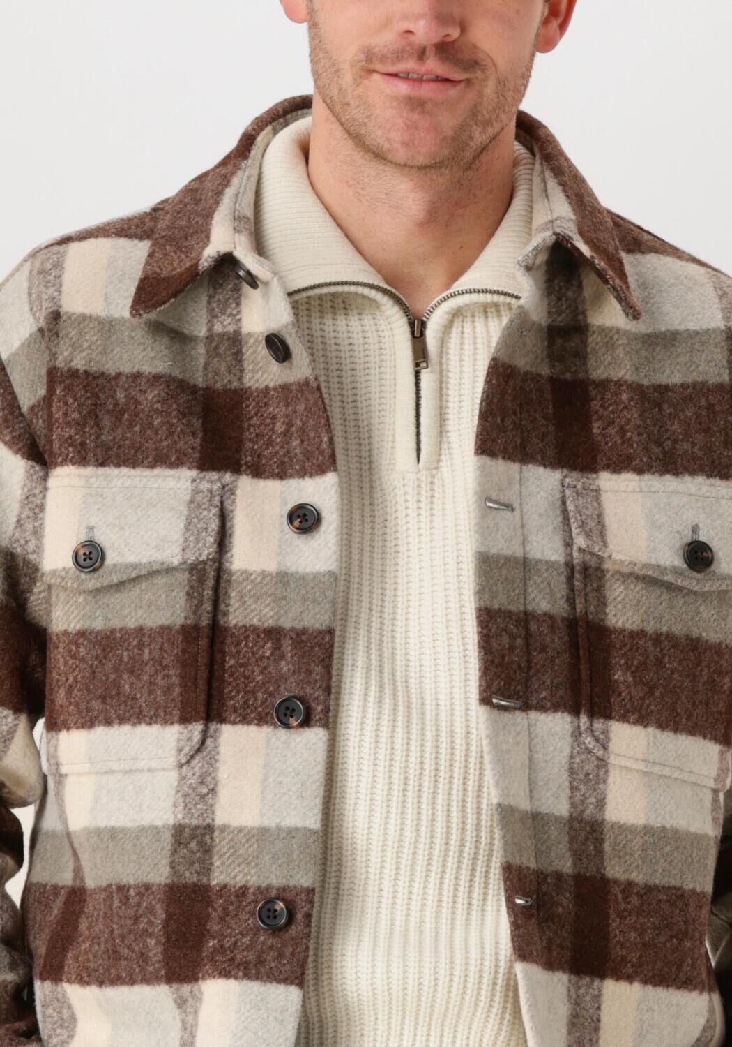 SELECTED HOMME Heren Overshirts Slharchive Overshirt B Noos Bruin