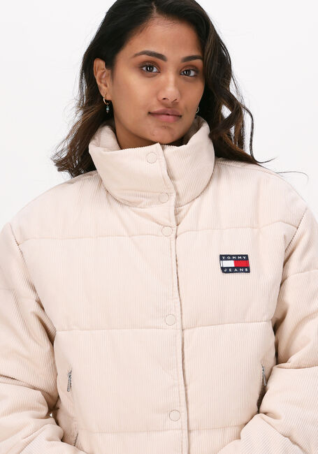 Beige TOMMY JEANS Gewatteerde jas TJW CORD PUFFA JACKET - large