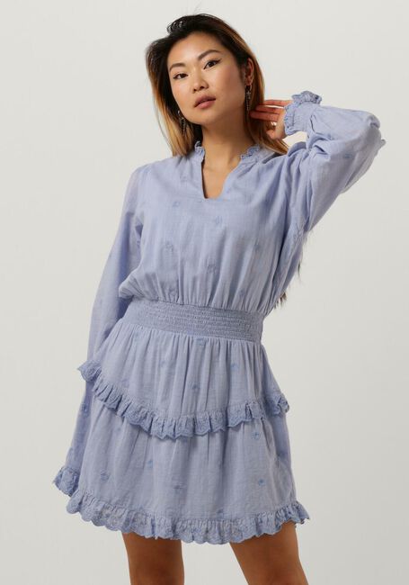 Lichtblauwe NEO NOIR Mini jurk PORTO DRESS - large