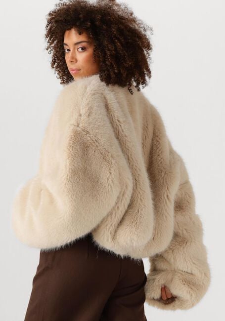 Creme EST'SEVEN Faux fur jas KINSKI WILD JACKET - large