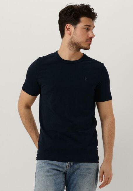 Donkergrijze CAST IRON T-shirt SHORT SLEEVE R-NECK ORGANIC COTTON SLUB ESSENTIAL - large