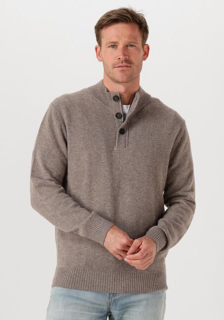 Taupe STEFANO LAURAN Trui HALF ZIP - large
