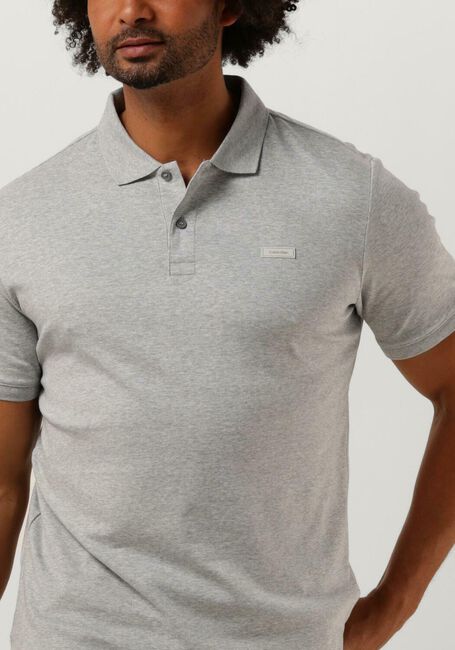 Grijze CALVIN KLEIN Polo SMOOTH COTTON SLIM POLO - large