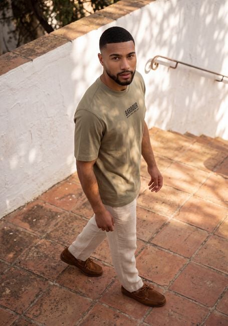 Groene BARBOUR T-shirt MORDEN RELAXED GRAPHIC T-SHIRT - large