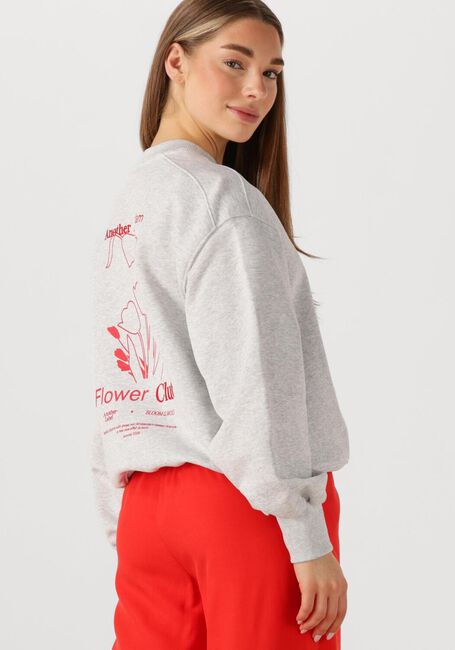 Lichtgrijze ANOTHER LABEL Sweater JAXY FLOWER SWEAT - large