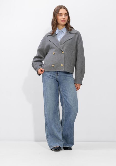 Grijze TOMMY HILFIGER Jack DF WOOL GOLD BUTTON PEACOAT - large