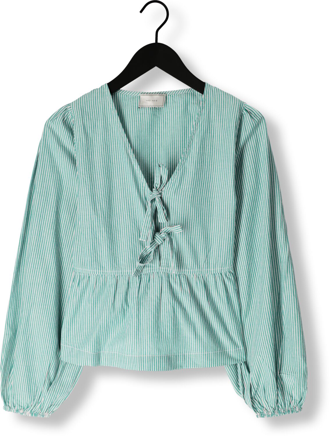 NEO NOIR Dames Blouses Esmee Small Stripe Blouse Groen