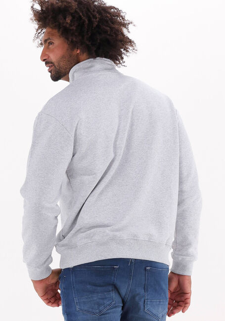 Grijze WOODBIRD Sweater LASS BASE HALF-ZIP - large