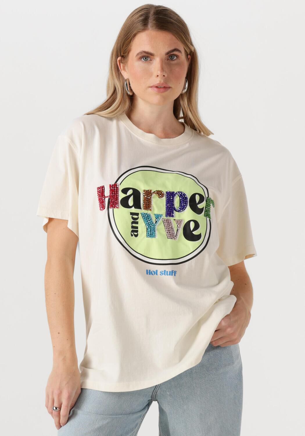 HARPER & YVE Dames Tops & T-shirts Hotstuff-ss Wit