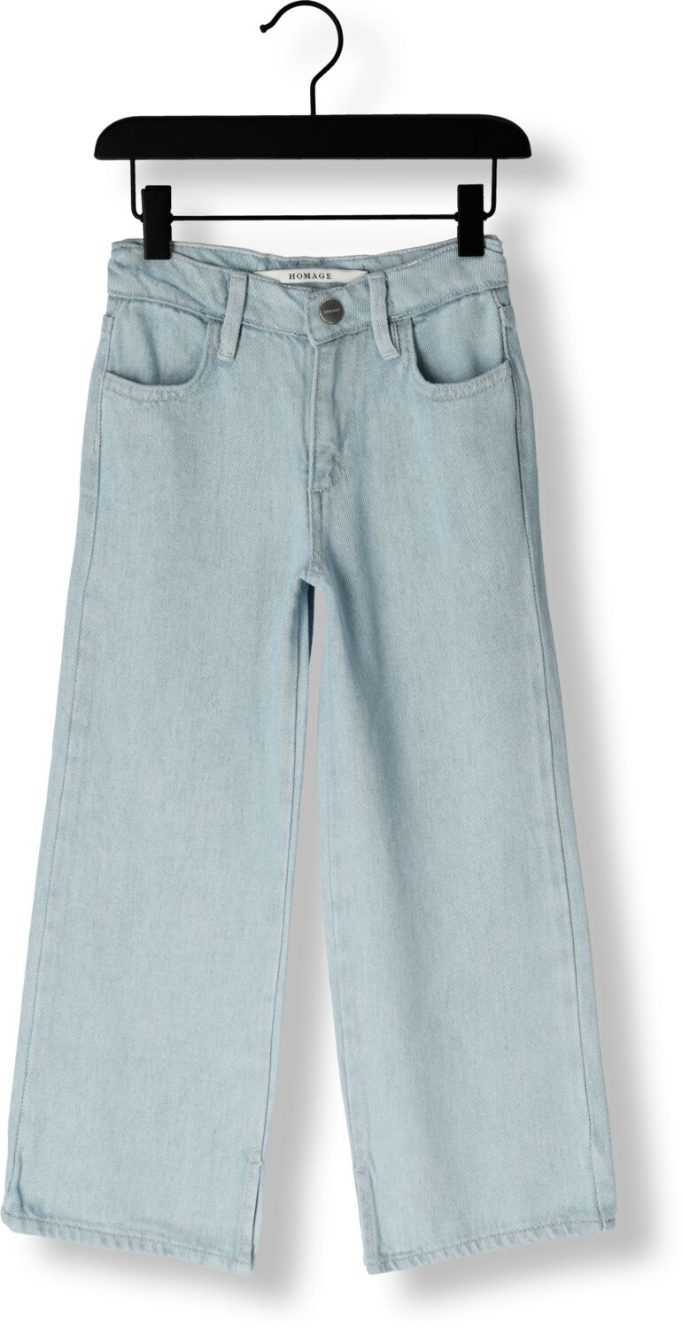 HOMAGE Meisjes Jeans Palazzo Jeans With Slits Lichtblauw