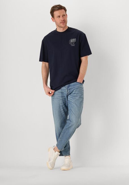 Donkerblauwe SELECTED HOMME T-shirt SLHRELAXJAY LICENSE SS O-NECK TEE - large