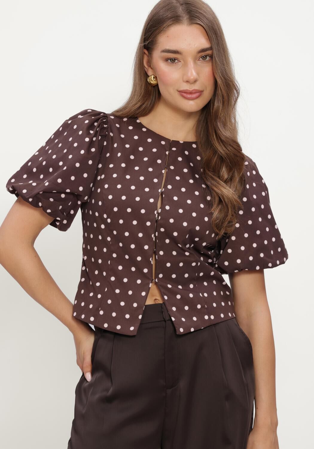 Bruine NEO NOIR Blouses ANELA DOT BLOUSE - large