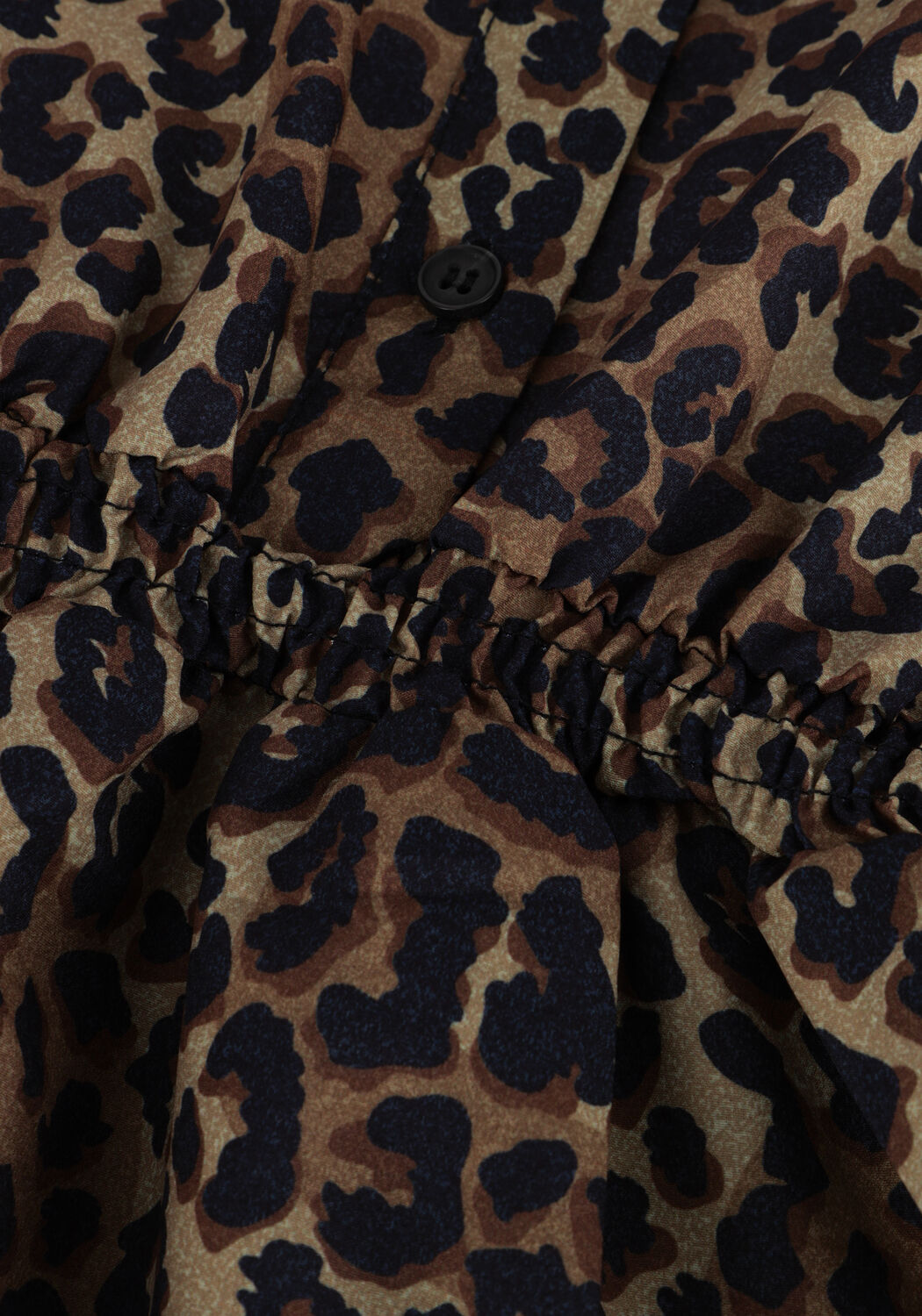 Bruine COLOURFUL REBEL Mini jurk SACHA LEOPARD SHIRT DRESS LS - large