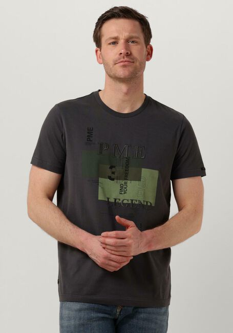 Donkerblauwe PME LEGEND T-shirt SHORT SLEEVE R-NECK SINGLE JERSEY MERCERISED - large
