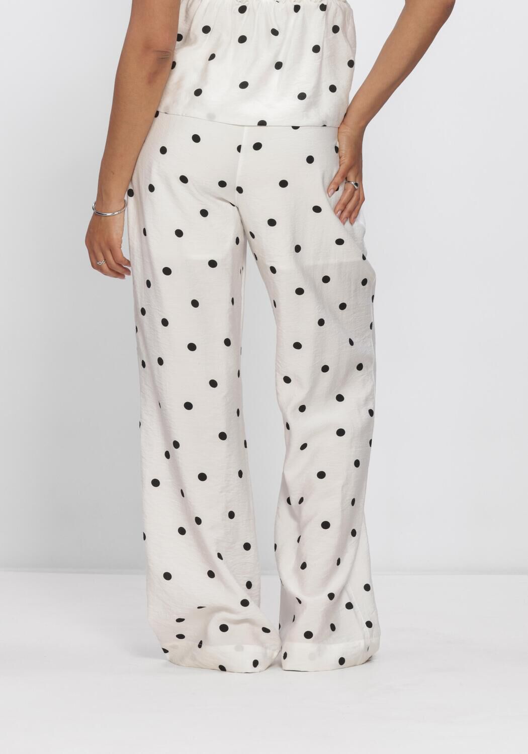 Witte CATWALK JUNKIE Broeken DOTTED PULL ON TROUSERS - large
