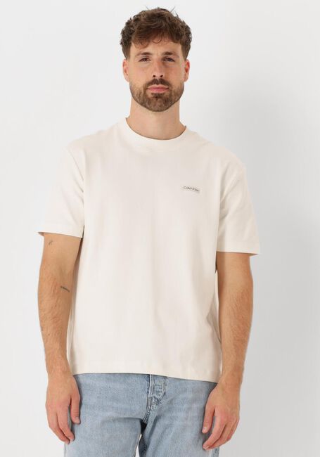 Creme CALVIN KLEIN T-shirt CALVIN KLEIN LABEL TEE - large