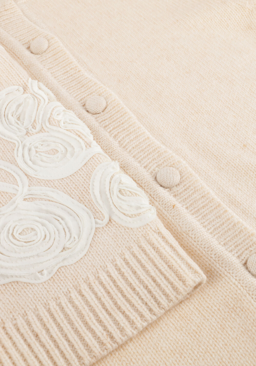 Ecru OBJECT Vest OBJJANE 2/4 RE KNIT CARDIGAN - large