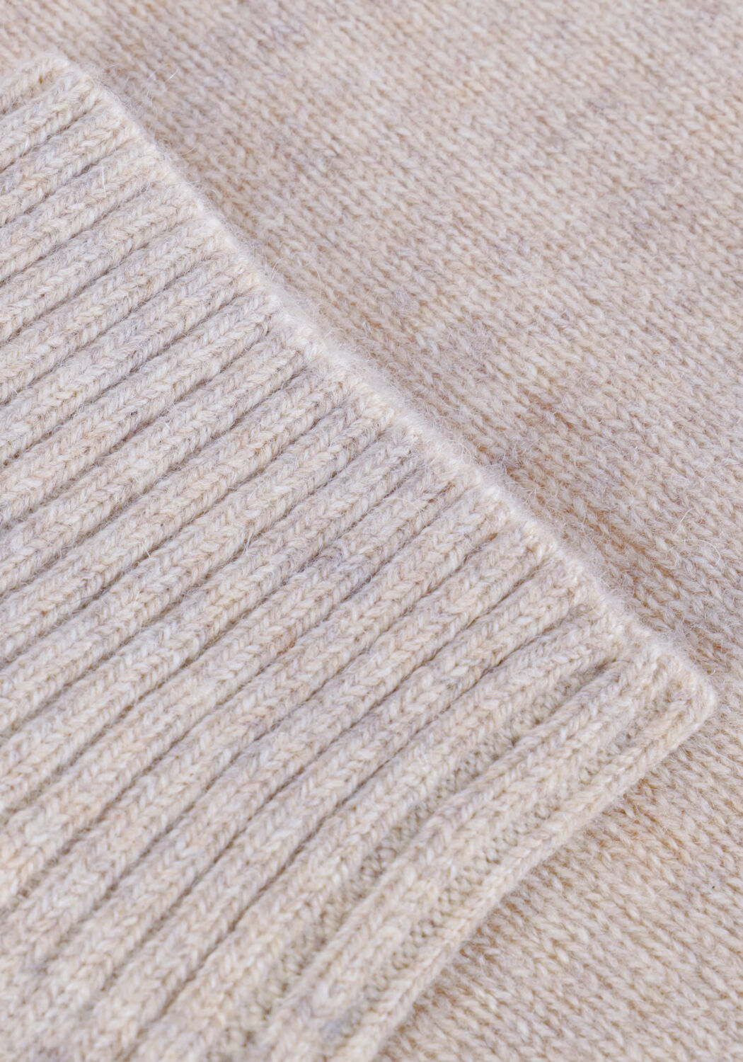 Beige SELECTED MEN Trui NEWCOBAN LAMBS WOOL CREW NECK W - large