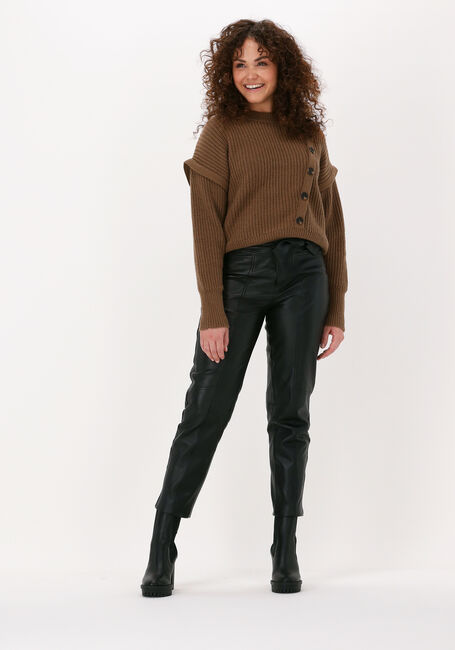 Bruine CO'COUTURE Trui ROWIE FRONT BUTTON KNIT - large