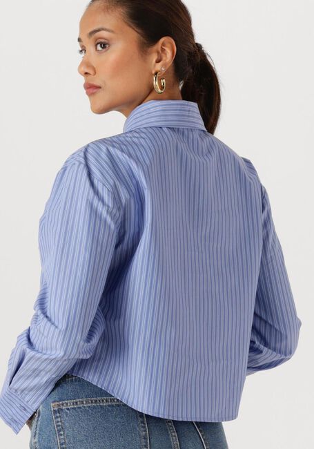 Blauwe WITHBLACK Blouses WBLLEMON LS CROPPED SHIRT - large