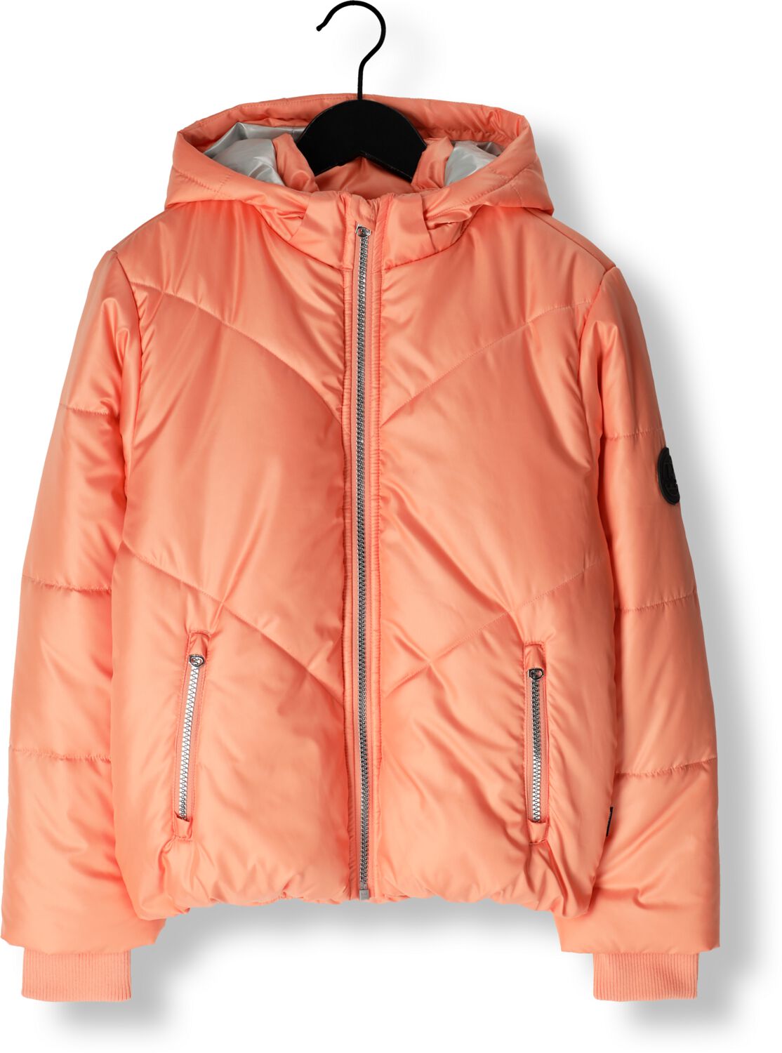 Retour Jeans gewatteerde winterjas Shelly koraalroze Meisjes Polyester Capuchon 158 164