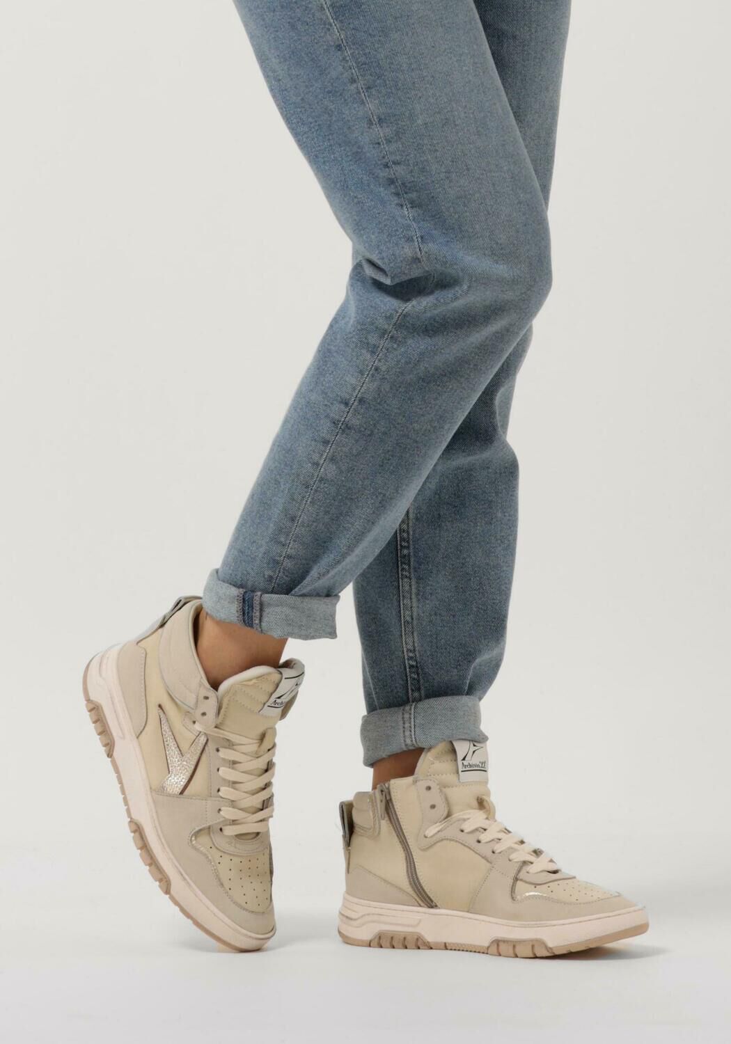 Hoge online sneakers beige