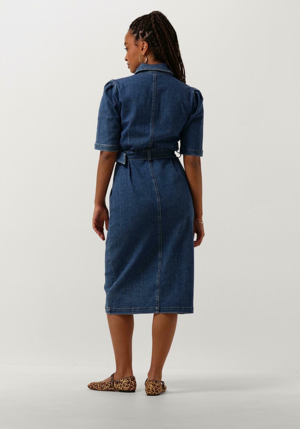 OBJECT Dames Jurken Objcarol Denim Dress Blauw