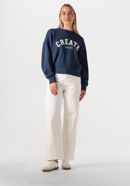 Donkerblauwe MOS MOSH Trui MMCELLI O-LS SWEATSHIRT - large