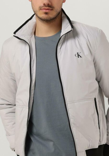 Lichtgrijze CALVIN KLEIN Jack PADDED HARRINGON JACKET - large