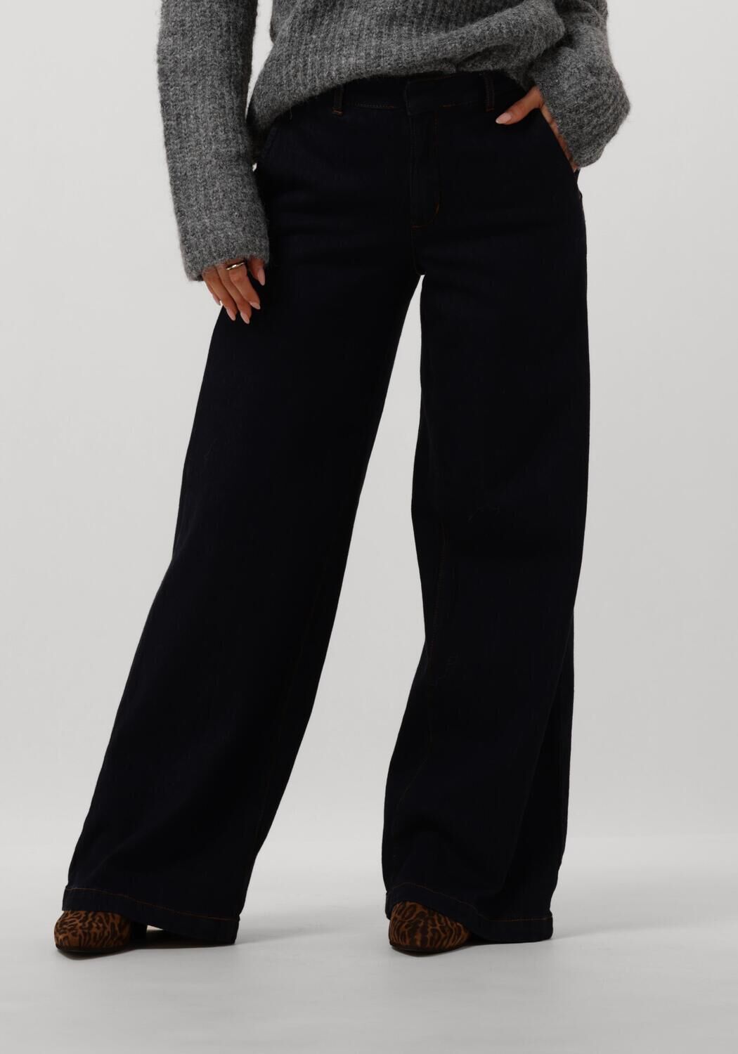 MY ESSENTIAL WARDROBE Dames Broeken Laramw 115 Wide Pant Donkerblauw