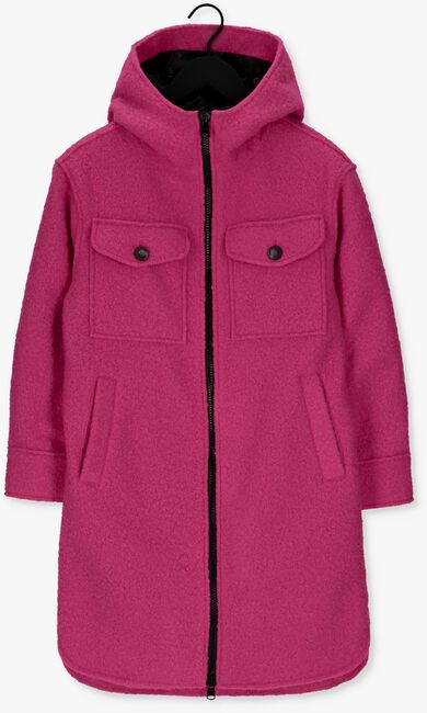 Roze BEAUMONT Teddy jas BOUCLE LONG HOODED JACKET - large