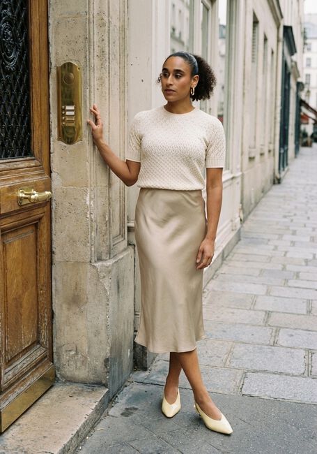Beige DRYKORN Midirok URA - large