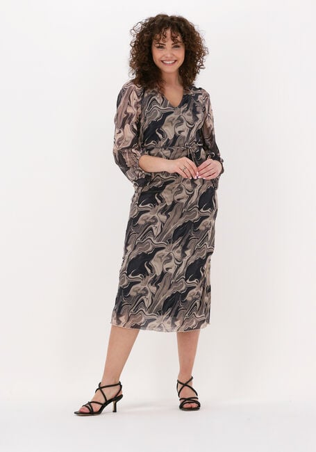 Beige FREEBIRD Midi jurk MALIA - large